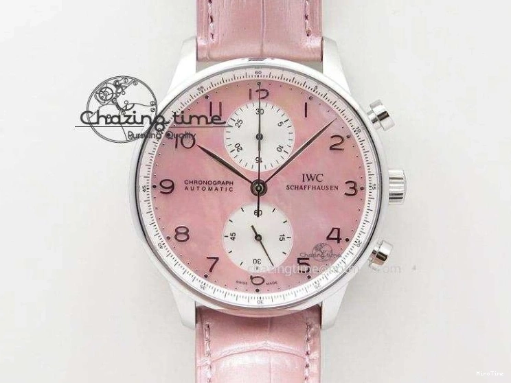 MIROTIME 0325 Classic Portuguese IW371482 ZF 1:1 Best Edition RG Gray Dial Gold Markers On Black Leather Strap A 7265